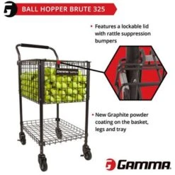 Gamma Brute Teaching Cart 325 Ball Hopper -Sports Tennis Shop 7168010 6